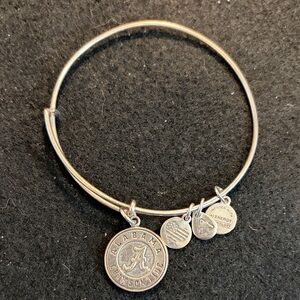 Alabama Crimson Tide Silver Charm Bangle Bracelet